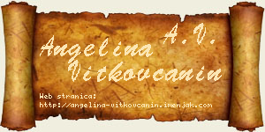 Angelina Vitkovčanin vizit kartica